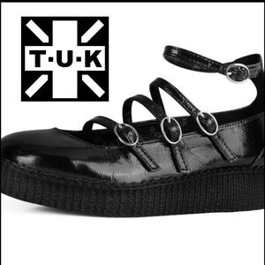 T.U.K Black Patent Leather Women's Mary Jane’s